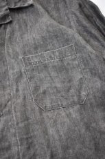画像7: 【For WOMEN】orslow (オアスロウ) SUMI DYED LINEN SHOP COAT [CHARCOAL GRAY] (7)