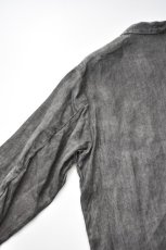 画像12: 【For WOMEN】orslow (オアスロウ) SUMI DYED LINEN SHOP COAT [CHARCOAL GRAY] (12)
