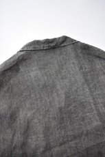 画像11: orslow (オアスロウ) SUMI DYED LINEN SHOP COAT [CHARCOAL GRAY] (11)