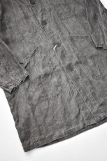 画像4: 【For WOMEN】orslow (オアスロウ) SUMI DYED LINEN SHOP COAT [CHARCOAL GRAY] (4)