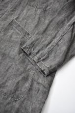 画像9: orslow (オアスロウ) SUMI DYED LINEN SHOP COAT [CHARCOAL GRAY] (9)