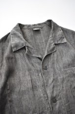 画像5: 【For WOMEN】orslow (オアスロウ) SUMI DYED LINEN SHOP COAT [CHARCOAL GRAY] (5)