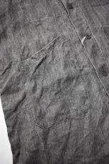 画像8: 【For WOMEN】orslow (オアスロウ) SUMI DYED LINEN SHOP COAT [CHARCOAL GRAY] (8)