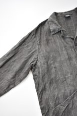 画像6: 【For WOMEN】orslow (オアスロウ) SUMI DYED LINEN SHOP COAT [CHARCOAL GRAY] (6)