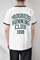 画像14: Progress Running Club (プログレスランニングクラブ) QUADRUPLE S/SLV RINGER Tee [WHITE/DK.GREEN] (14)