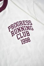 画像6: Progress Running Club (プログレスランニングクラブ) QUADRUPLE S/SLV RINGER Tee [WHITE/BURGUNDY] (6)