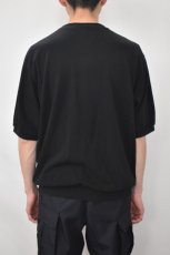 画像13: SCYE BASICS (サイベーシックス) Cotton Pique Henley Neck Shirt [BLACK] (13)