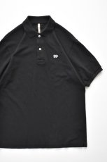 画像1: SCYE BASICS (サイベーシックス) Cotton Pique Polo Shirt [BLACK] (1)
