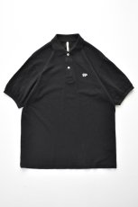画像2: SCYE BASICS (サイベーシックス) Cotton Pique Polo Shirt [BLACK] (2)