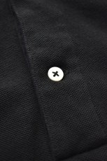 画像4: SCYE BASICS (サイベーシックス) Cotton Pique Henley Neck Shirt [BLACK] (4)