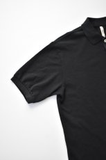 画像5: SCYE BASICS (サイベーシックス) Cotton Pique Polo Shirt [BLACK] (5)