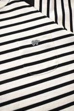 画像7: SCYE BASICS (サイベーシックス) Striped Cotton Jersey Paneled T-Shirt [BLACK] (7)