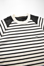 画像3: SCYE BASICS (サイベーシックス) Striped Cotton Jersey Paneled T-Shirt [BLACK] (3)
