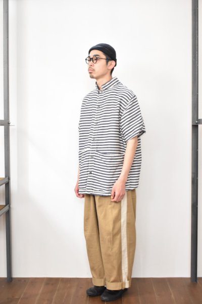 画像1: 【SALE!】TENDER Co. (テンダー) Type 435 Short Sleeve Buggy Back Shirt [RINSED]