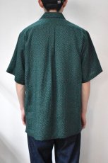 画像15: Scye (サイ) Printed Linen Camp Collar Shirt [GREEN FOREST] (15)