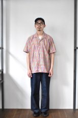 画像16: GITMAN VINTAGE (ギットマンヴィンテージ) Alexander Girard Broken Stripe Camp Shirt [GRAY STRIPE] (16)