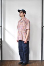 画像17: GITMAN VINTAGE (ギットマンヴィンテージ) Alexander Girard Broken Stripe Camp Shirt [GRAY STRIPE] (17)