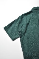 画像11: Scye (サイ) Printed Linen Camp Collar Shirt [GREEN FOREST] (11)