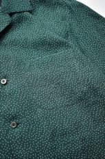 画像6: Scye (サイ) Printed Linen Camp Collar Shirt [GREEN FOREST] (6)