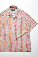 画像1: GITMAN VINTAGE (ギットマンヴィンテージ) Alexander Girard Broken Stripe Camp Shirt [GRAY STRIPE] (1)