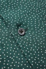 画像7: Scye (サイ) Printed Linen Camp Collar Shirt [GREEN FOREST] (7)