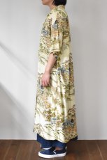 画像16: 【For WOMEN】orslow (オアスロウ) LONG HAWAIIAN SHIRTS DRESS [YELLOW] (16)