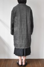 画像16: 【For WOMEN】orslow (オアスロウ) SUMI DYED LINEN SHOP COAT [CHARCOAL GRAY] (16)