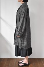 画像15: 【For WOMEN】orslow (オアスロウ) SUMI DYED LINEN SHOP COAT [CHARCOAL GRAY] (15)