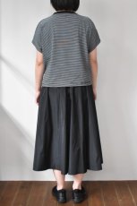 画像15: 【For WOMEN】handvaerk (ハンドバーク) 60/2 CAP SLEEVE T-SHIRT [BLACK/WHITE] (15)