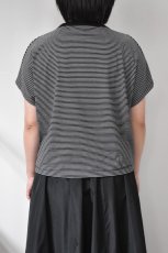 画像11: 【For WOMEN】handvaerk (ハンドバーク) 60/2 CAP SLEEVE T-SHIRT [BLACK/WHITE] (11)