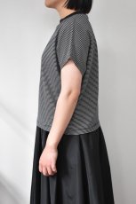 画像10: 【For WOMEN】handvaerk (ハンドバーク) 60/2 CAP SLEEVE T-SHIRT [BLACK/WHITE] (10)
