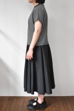 画像14: 【For WOMEN】handvaerk (ハンドバーク) 60/2 CAP SLEEVE T-SHIRT [BLACK/WHITE] (14)