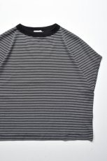 画像1: 【For WOMEN】handvaerk (ハンドバーク) 60/2 CAP SLEEVE T-SHIRT [BLACK/WHITE] (1)