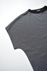 画像4: 【For WOMEN】handvaerk (ハンドバーク) 60/2 CAP SLEEVE T-SHIRT [BLACK/WHITE] (4)