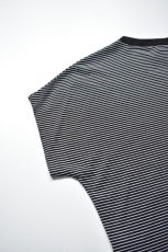 画像8: 【For WOMEN】handvaerk (ハンドバーク) 60/2 CAP SLEEVE T-SHIRT [BLACK/WHITE] (8)