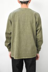 画像12: 【SALE!】GOODWEAR (グッドウェア) L/S POCKET TEE PIGMENT DYE [OLIVE] (12)