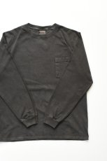 画像1: 【SALE!】GOODWEAR (グッドウェア) L/S POCKET TEE PIGMENT DYE [BLACK] (1)
