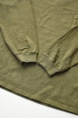 画像6: 【SALE!】GOODWEAR (グッドウェア) L/S POCKET TEE PIGMENT DYE [OLIVE] (6)