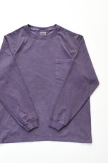 画像1: 【SALE!】GOODWEAR (グッドウェア) L/S POCKET TEE PIGMENT DYE [PURPLE] (1)