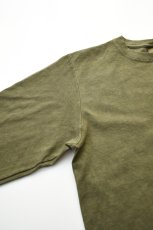 画像4: 【SALE!】GOODWEAR (グッドウェア) L/S POCKET TEE PIGMENT DYE [OLIVE] (4)