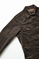 画像5: 【SALE!】SCYE BASICS (サイベーシックス) SOLOTEX Stretch Corduroy Trucker Jacket [BROWN] (5)