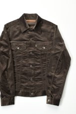画像1: 【SALE!】SCYE BASICS (サイベーシックス) SOLOTEX Stretch Corduroy Trucker Jacket [BROWN] (1)