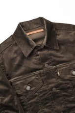 画像3: 【SALE!】SCYE BASICS (サイベーシックス) SOLOTEX Stretch Corduroy Trucker Jacket [BROWN] (3)