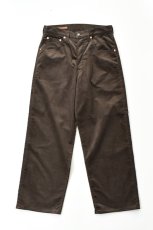 画像2: 【SALE!】SCYE BASICS (サイベーシックス) SOLOTEX Stretch Corduroy Wide Leg Jeans [BROWN] (2)
