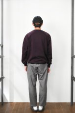 画像16: 【SALE!】FLISTFIA (フリストフィア) Loose Fit Crew Neck Sweat [BLACK PURPLE] (16)