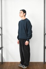 画像14: 【SALE!】FLISTFIA (フリストフィア) Loose Fit Crew Neck Sweat [GREEN BLUE] (14)