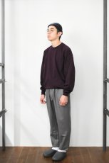 画像14: 【SALE!】FLISTFIA (フリストフィア) Loose Fit Crew Neck Sweat [BLACK PURPLE] (14)