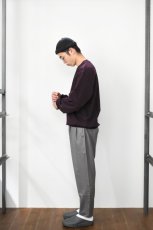 画像15: 【SALE!】FLISTFIA (フリストフィア) Loose Fit Crew Neck Sweat [BLACK PURPLE] (15)