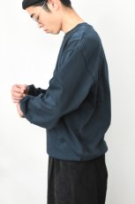 画像11: 【SALE!】FLISTFIA (フリストフィア) Loose Fit Crew Neck Sweat [GREEN BLUE] (11)