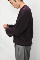 画像11: 【SALE!】FLISTFIA (フリストフィア) Loose Fit Crew Neck Sweat [BLACK PURPLE] (11)
